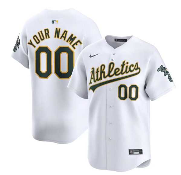 Men%27s Oakland Athletics Active Player Custom White Home Limited Stitched Jersey